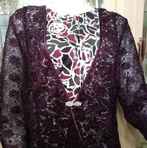 RM Richards formal lace  top.
